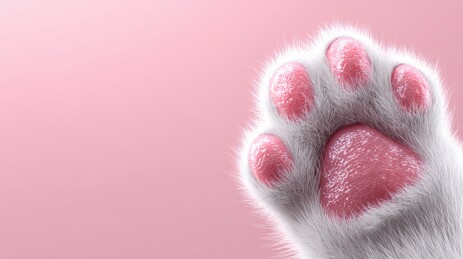 猫咪粉嫩肉垫特写