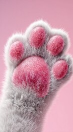 猫咪粉嫩肉垫特写