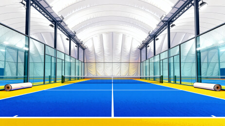 室内网球场地全景展示