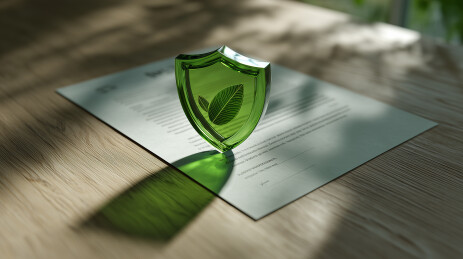 环保合同绿盾立体  