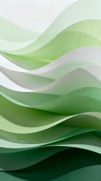 绿色波浪形层叠图案