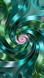 绿色螺旋抽象图案