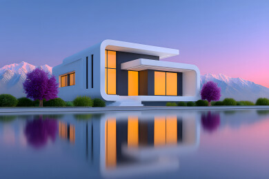 房地产建筑的三维渲染