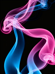蓝粉烟雾抽象艺术