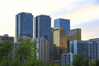 成都高新区金融城交子公园商圈建筑风光