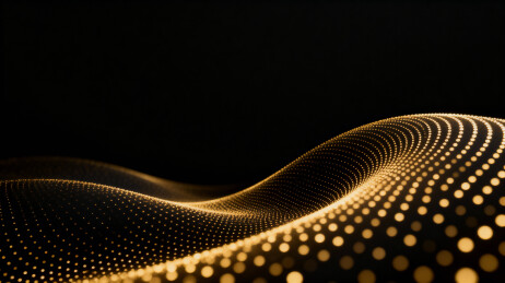 金色波点曲线背景设计