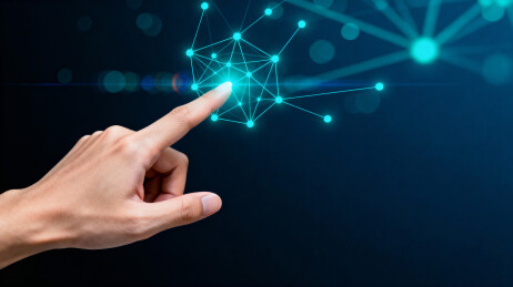 手指触碰科技网络节点