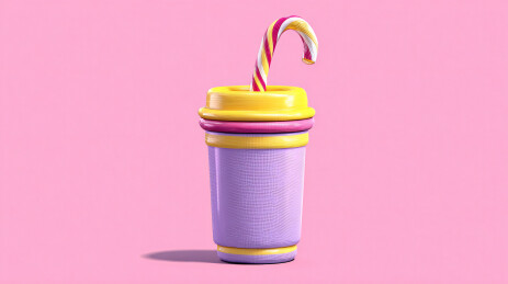 紫杯黄盖糖果杖玩具产品图