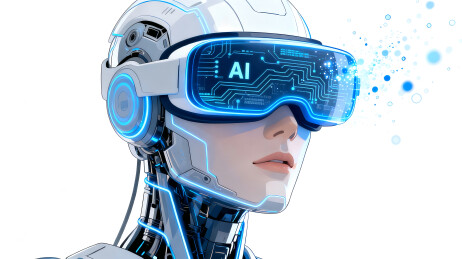 未来人工智能机器人科技背景