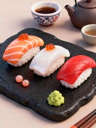 寿司鲑鱼鱼籽墨盘