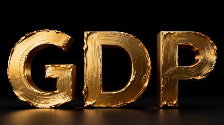 GDP标识金色感经济数据展示场景