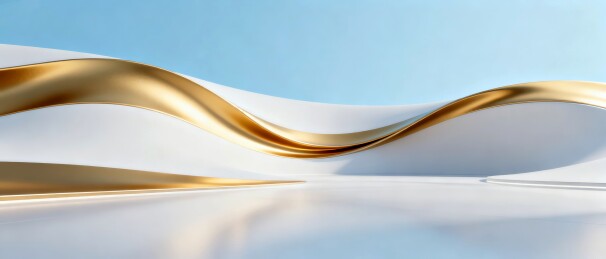 金色飘带高端产品展示场景