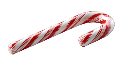 红白条纹圣诞糖果棒