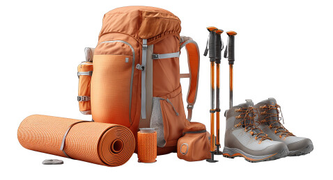 户外徒步装备展示