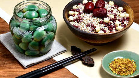 中式养生食材摆盘