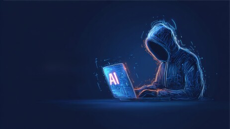 黑客网络AI标志背景