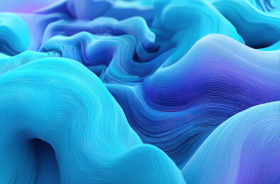 蓝色波浪形抽象纹理