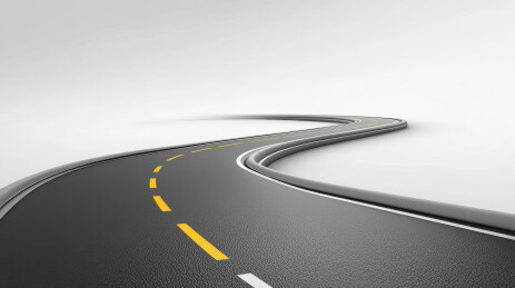 弯曲延伸的道路