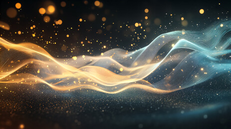 抽象波浪线流体的交织艺术