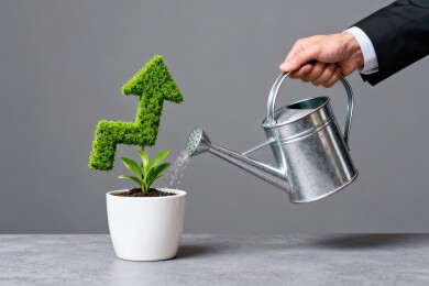 商务人士商业成长象征场景