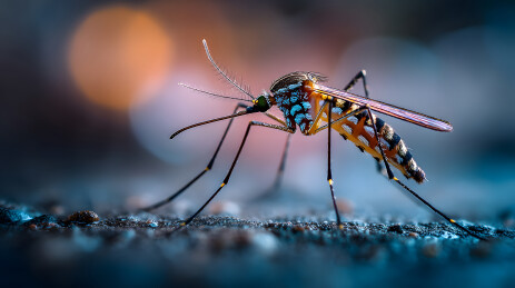 微距下的蚊子特写