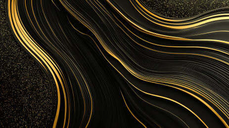 金色波浪线条抽象背景