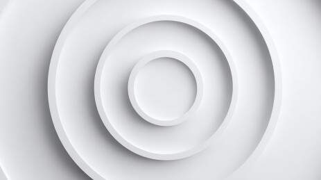 白色同心圆几何构图