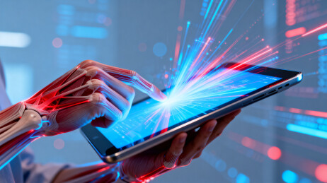 科技医疗结合触屏操作