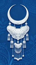 苗族银饰传统项链图案