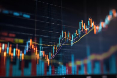 股票行情图表显示上升趋势