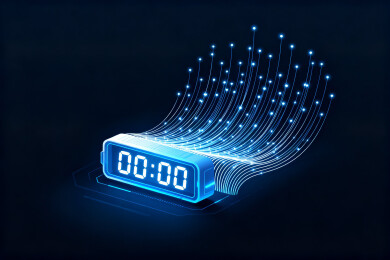 蓝色背景里的线条和倒计时种