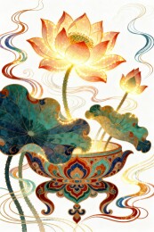 莲花宝座祥云瑞彩