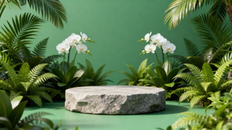 热带花卉绿植装饰场景