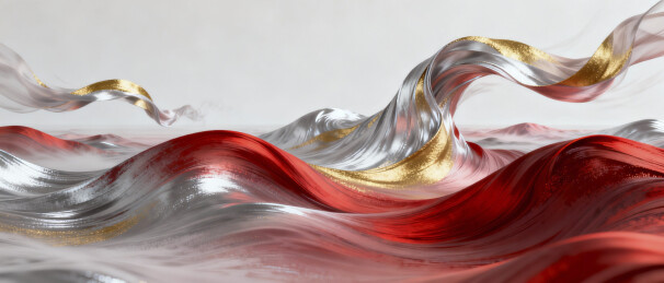 红金飘带动态背景