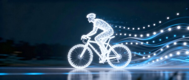 光效骑手科技感运动场景