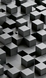 灰色立方科技感立体设计场景