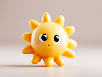 一个可爱的卡通太阳