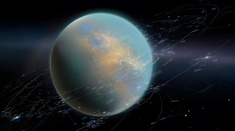 太空中的蓝色星球