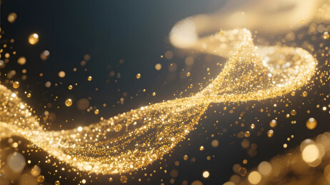 金色粒子流光背景