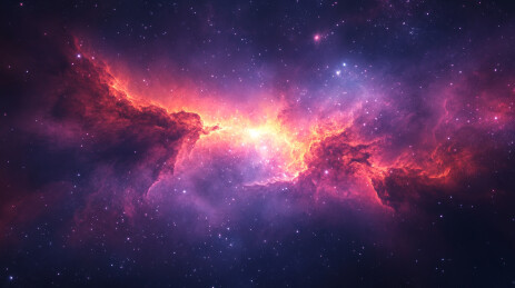 宇宙中璀璨的紫色星云