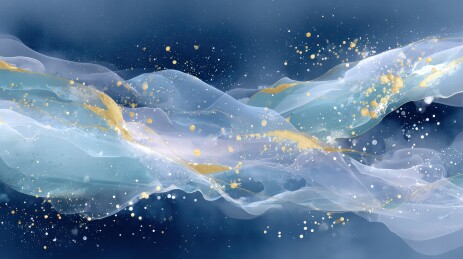 流光溢彩的梦幻蓝色织锦