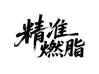 精准燃脂矢量书法手写毛笔字