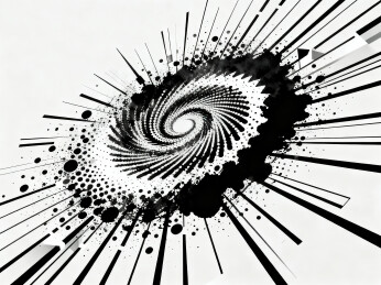 黑白的抽象墨迹笔刷泼墨艺术