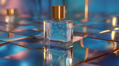 奢华香水瓶特写