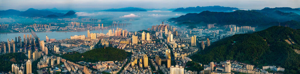 中国浙江温州瑞安全景