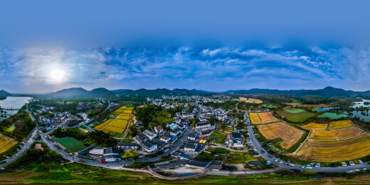 中国江苏省南京市720度全景佘村田园建筑