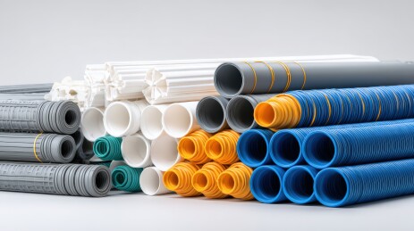 多色管材堆叠画面