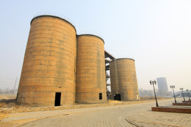 大型储粮筒仓建筑群