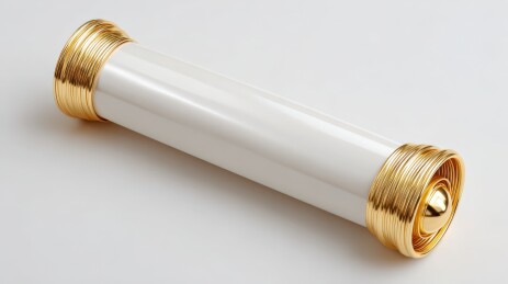 金白相间圆柱形物体