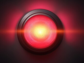 红色发光圆形物体